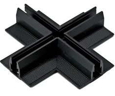 Užglaistomo magnetinės sistemos ZAMBELIS MAGNETIC 5MM bėgelio X formos sujungimas, matinės juodos sp., 48V, 2521