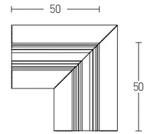 Užglaistomo magnetinio bėgelio ZAMBELIS kampinis vertikalus sujungimas, baltas, 2083W-C1