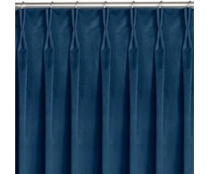 Homede Užuolaida 135×300 cm tamsiai mėlyna VELVET FLEX