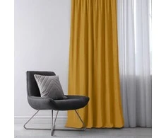 Homede Užuolaida 220×270 geltona iš chenilo