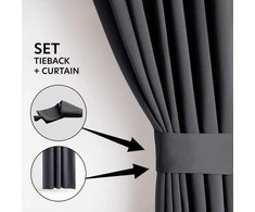 Užuolaida AH BLACKOUT PLEAT CHARCOAL 140X175 1PC
