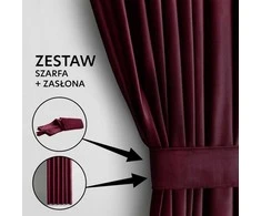 Užuolaida aksominė 140×245 vyno spalvos CURT