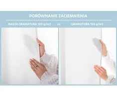 Užuolaida su klostėmis 180 g/m² balta Oxford audinio