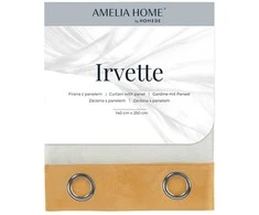 Užuolaida su žiedais dviejų spalvų geltona Amelia Home Irvette