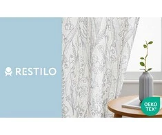 Užuolaida su žiedais pilkos spalvos Restilo
