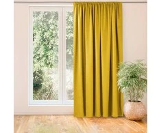 Homede Užuolaidos 220×245 cm garstyčių spalvos iš chenilės