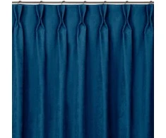 Užuolaidos 420×175 cm tamsiai mėlynos CHENILLE FLEX