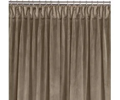 Užuolaidos 530×245 cm iš aksomo smėlio spalvos