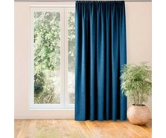Homede Užuolaidos chenille 420×270 cm indigo spalvos