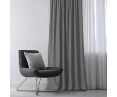 Homede Užuolaidos chenille pilkos spalvos 560×225 cm