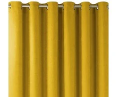 Homede Užuolaidos iš čenilės 140×300 garstyčių spalvos