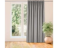 Homede Užuolaidos Velvet Pleat 530 × 245 cm, pilkos spalvos