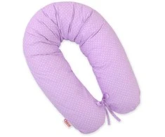 Užvalkalas nėščiosios pagalvei Longer violetiniais taškeliais
