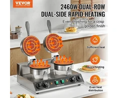 VEVOR Dviguba apskrita vaflinė 2460W
