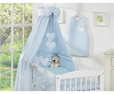 Vaikiška lovos užuolaida Hanging Hearts, mėlyna