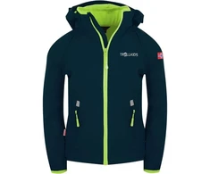 Vaikiška softshell striukė TrollKids Rondane XT, tamsiai mėlyna ir salotinė