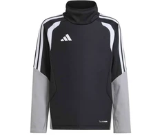 Vaikiškas adidas džemperis su aukštu kaklu, juodas