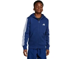 Vaikiškas adidas džemperis su užtrauktuku, tamsiai mėlynas
