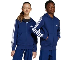 Vaikiškas adidas džemperis su užtrauktuku, tamsiai mėlynas