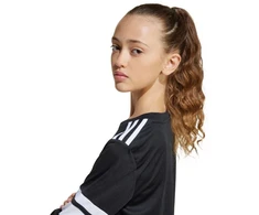 Vaikiškas adidas Squadra 25 džersis ilgomis rankovėmis, juodos ir baltos spalvos JJ0047