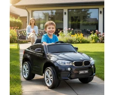Vaikiškas elektromobilis BMW X6, juodas