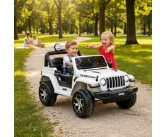 Vaikiškas elektromobilis Jeep Wrangler Rubicon, Baltas