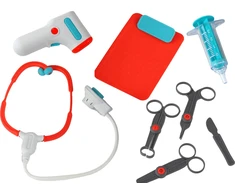 Lean Toys Žaislinis daktaro rinkinys su vežimėliu ir priedais LeanToys