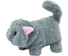 Interaktyvus pliušinis katinas Lean Toys, pilkas