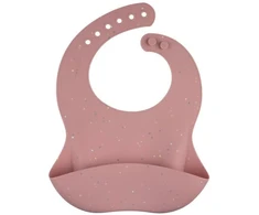 CANPOL BABIES silikoninis seilinukas su kišene DOTS, 51/029_pink