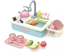 Vaikiškas virtuvės kriauklės rinkinys „Magic Kitchen Sink“ su priedais