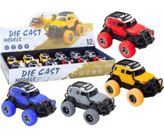 Lean Toys Metalinis visureigis 1:32 su guminiais ratais ir efektais