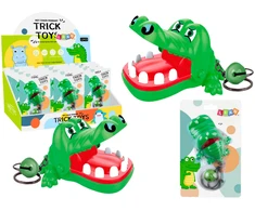 Lean Toys Žalias Krokodilo Pakabuko Žaislas su Skambučiu