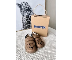 Vaikiški barefoot batai su meškučio aplikacija smėlio spalvos Bartek