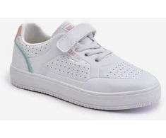 Vaikiški bateliai iš eko odos su Velcro Big Star balti