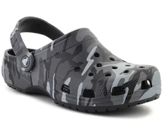 Vaikiški „Crocs Classic Camouflage Clog K“ klumpės, juoda/pilka spalva, 211879-0DD