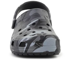 Vaikiški „Crocs Classic Camouflage Clog K“ klumpės, juoda/pilka spalva, 211879-0DD