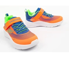Vaikiški įsispiriami bateliai Skechers Microspec Advance, oranžiniai ir mėlyni