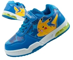 Vaikiški „Leomil“ sportiniai bateliai „Pokemon“, lengvi, su „velcro“ užsegimu ir LED lemputėmis, mėlyni