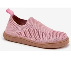 Vaikiški rožiniai megzti barefoot bateliai be suvarstymo Milami