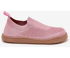 Vaikiški rožiniai megzti barefoot bateliai be suvarstymo Milami