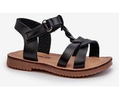 Vaikiški Sarniema sandalai su Velcro užsegimu, juodi