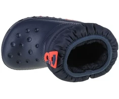 Vaikiški sniego batai Crocs Classic Neo Puff Boot, tamsiai mėlyni