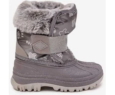 Vaikiški sniego batai pilki su pūkine apykakle Lee Cooper