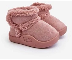 Vaikiški sniego batai su velcro rausvi Unitia