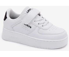 Vaikiški sportbačiai Levi's su lipniu užsegimu, balti