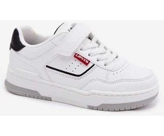 Vaikiški sportbačiai su lipniu užsegimu Levi's, balti