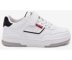 Vaikiški sportbačiai su lipniu užsegimu Levi's, balti