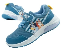 Vaikiški sportiniai bateliai Leomil Bluey, lengvi, su „Velcro“ užsegimu, LED lemputėmis, mėlyni