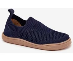 Vaikiški tamsiai mėlyni megzti barefoot bateliai Milami