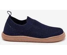 Vaikiški tamsiai mėlyni megzti barefoot bateliai Milami
